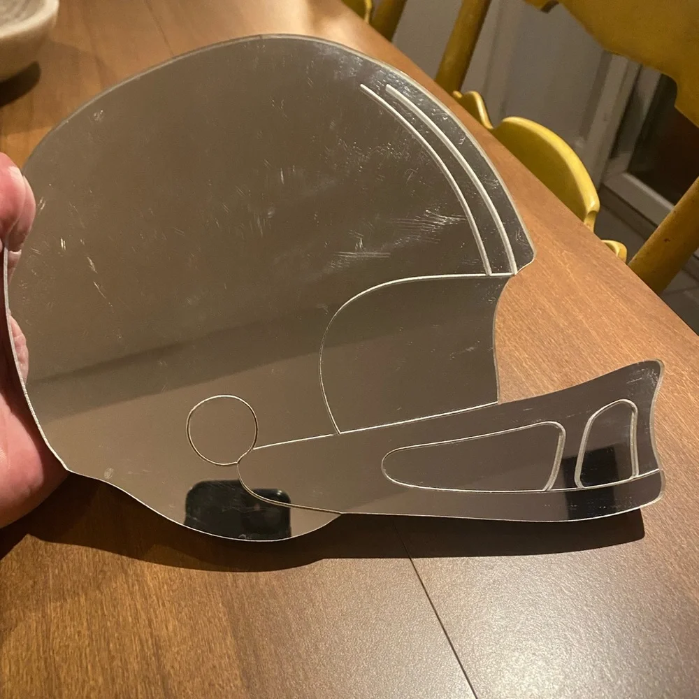 Vintage 1982 Creative Accessories Ltd. Football Helmet Mirror